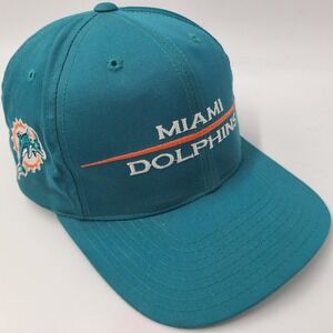 Vintage Miami Dolphins Hat Snapback Annco Aqua NFL Football 90s Casual Wear Men